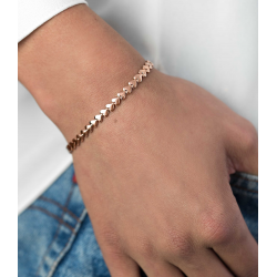 ZINZI ZIA1798R ZILVER ROSÉ VERGULD ARMBAND HARTJES