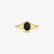BLUSH 1219YON GEELGOUDEN ZEGELRING MET ONYX BLUSH 1219YON GEELGOUDEN ZEGELRING MET ONYX