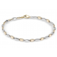 MONZARIO 1182-A BIC 14K. GOUDEN ARMBAND BICOLOR FANTASIE SCHAKEL MONZARIO 1182-A BIC 14K. GOUDEN ARMBAND BICOLOR FANTASIE SCHAKEL