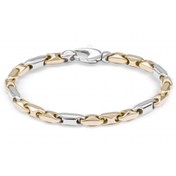 MONZARIO 596-A BIC 14K. GOUDEN ARMBAND BICOLOR FANTASIE SCHAKEL