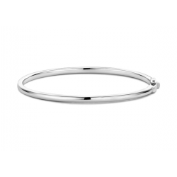 MOMENTS 25375AW ZILVEREN BANGLE MASSIEF SCHARNIER GERHODINEERD