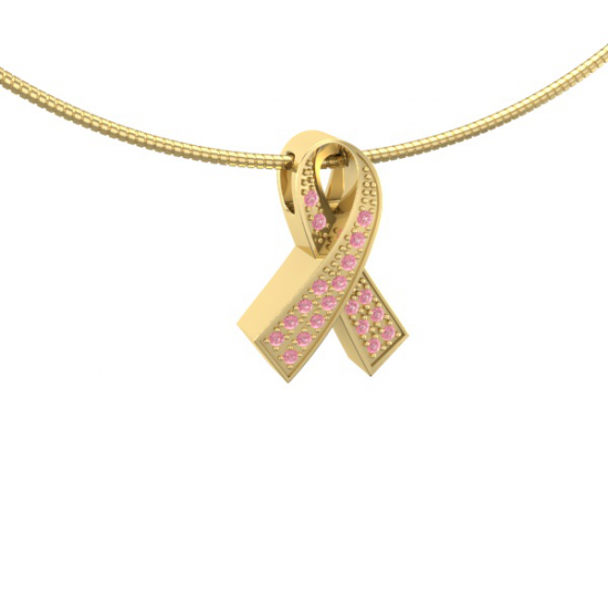 SILENT MEMORIES 1130 ZILVEREN ASHANGER PINK RIBBON ROZE ZIRKONIA