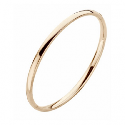 FJORY 62-A356105 14 KARAAT PEACH GOUDEN BANGLE MET ZILVEREN KERN BOL