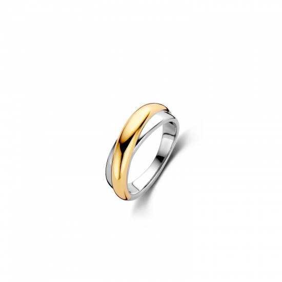 TI SENTO 12281SY ZILVER VERGULDE RING BICOLOR