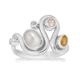RABINOVICH 77803065 ZILVEREN RING MET ROZENKWARTS-PAREL-CITRIEN-ZIRKONIA RABINOVICH 77803065 ZILVEREN RING MET ROZENKWARTS-PAREL-CITRIEN-ZIRKONIA