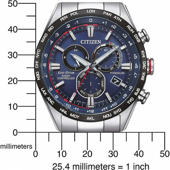 CITIZEN CB5945-85L HERENHORLOGE ECO-DRIVE TITANIUM RADIO CONTROLLED WERELDTIJDEN