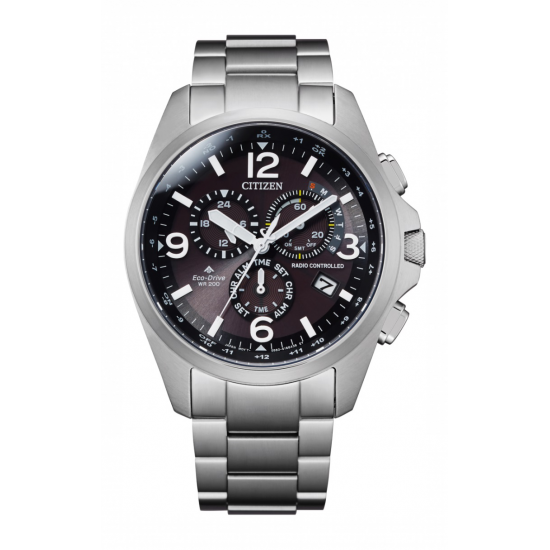 CITIZEN CB5920-86E HERENHORLOGE ECO-DRIVE STAAL RADIO CONTROLLED WERELDTIJDEN