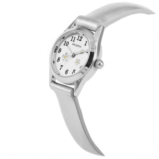 PRISMA CW.200 KINDERHORLOGE LITTLE FLOWER SILVER METALLIC