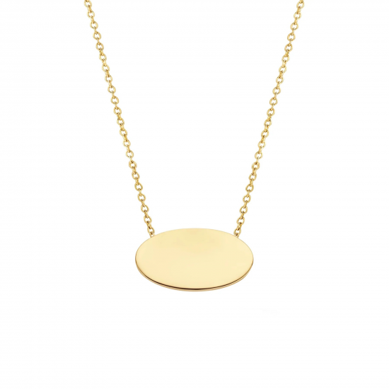 BLUSH 3134YGO GEELGOUDEN COLLIER MET PLAAT HANGER