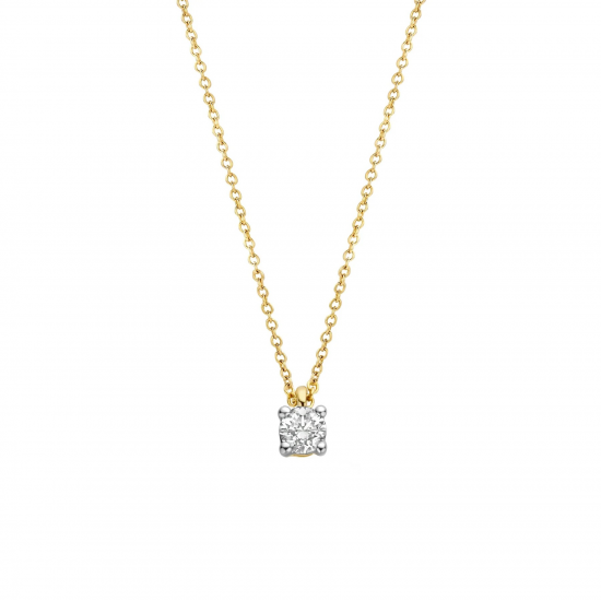 BLUSH 3611YDI GEELGOUDEN COLLIER MET HANGER DIAMANT