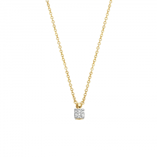 BLUSH 3610YDI GEELGOUDEN COLLIER MET HANGER DIAMANT