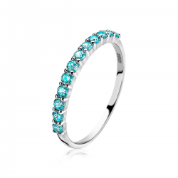 ZINZI ZIR827T ZILVEREN RING TURQUOISE ZIRKONIA SIDER 2+1 GRATIS