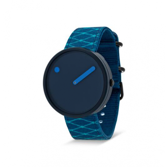 PICTO PTR44001-R002 KUNSTSTOF HORLOGE NAVY BLUE DIAL DEEP BLUE KUNSTSTOF BAND OCEAN GHOST NET PICTO PTR44001-R002 KUNSTSTOF HORLOGE NAVY BLUE DIAL DEEP BLUE KUNSTSTOF BAND OCEAN GHOST NET