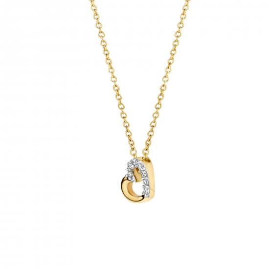 BLUSH 3609YDI GEELGOUDEN COLLIER MET HARTJE DIAMANT