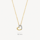 BLUSH 3609YDI GEELGOUDEN COLLIER MET HARTJE DIAMANT