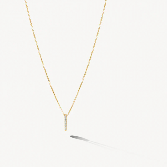 BLUSH 3133YZI GEELGOUDEN COLLIER MET HANGER ZIRKONIA