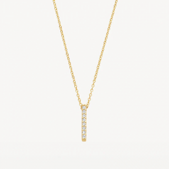 BLUSH 3133YZI GEELGOUDEN COLLIER MET HANGER ZIRKONIA