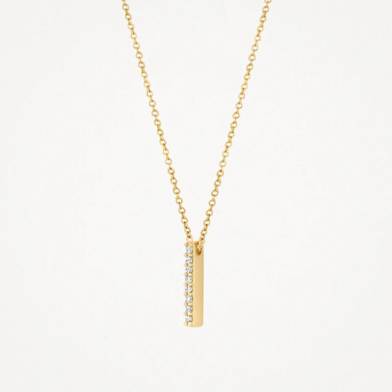 BLUSH 3133YZI GEELGOUDEN COLLIER MET HANGER ZIRKONIA