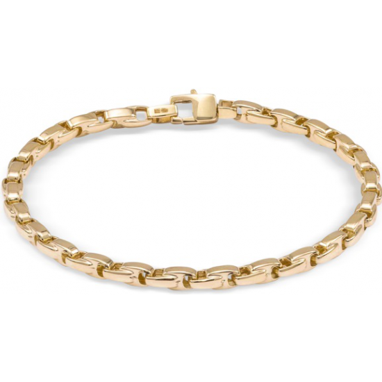 MONZARIO 1454-A GEEL 14K. GEELGOUDEN ARMBAND OVALE SCHAKELS MONZARIO 1454-A GEEL 14K. GEELGOUDEN ARMBAND OVALE SCHAKELS