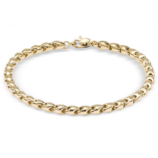 MONZARIO 838A GEEL 14K. GEELGOUDEN ARMBAND FANTASIESCHAKEL MONZARIO 838A GEEL 14K. GEELGOUDEN ARMBAND FANTASIESCHAKEL