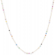 MONZARIO 1472-C-MULTICOLOR GEEL 14K. GEELGOUDEN COLLIER MULTI COLOR