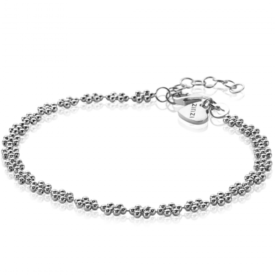 ZINZI ZIA2184 ZILVEREN ARMBAND BLOEMETJES