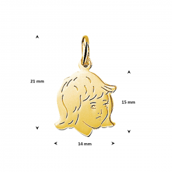 HUISCOLLECTIE 4005853 GOUDEN HANGER MEISJESHOOFDJE