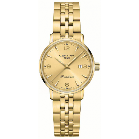 CERTINA C035.210.33.367.00 DS CAIMANO LADY VERGULD STAAL CERTINA C035.210.33.367.00 DS CAIMANO LADY VERGULD STAAL