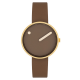 PICTO PT34001-4614G VERGULD STALEN HORLOGE MET BRUIN LEREN BAND 34MM PICTO PT34001-4614G VERGULD STALEN HORLOGE MET BRUIN LEREN BAND 34MM