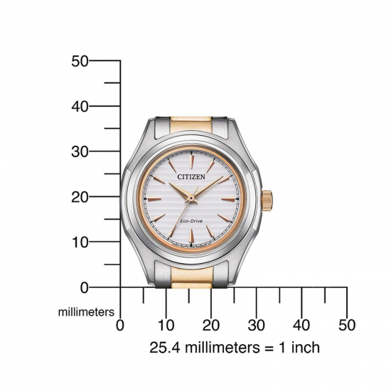 CITIZEN FE2116-85A DAMESHORLOGE ECO-DRIVE STAAL BICOLOR