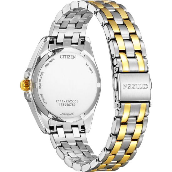 CITIZEN EO1214-82A DAMESHORLOGE ECO-DRIVE STAAL BICOLOR CITIZEN EO1214-82A DAMESHORLOGE ECO-DRIVE STAAL BICOLOR