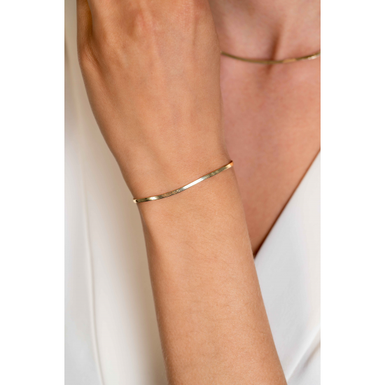 ZINZI ZIA2360 ZILVEREN ARMBAND VERGULD PLATTE SLANG ZINZI ZIA2360 ZILVEREN ARMBAND VERGULD PLATTE SLANG