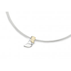 GALA DESIGN J0113 STALEN COLLIER MET BICOLOR ZILVER VERGULDE HANGER VEIL