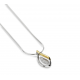 GALA DESIGN J0097 ZILVEREN COLLIER MET BICOLOR ZILVER VERGULDE HANGER BARBADOS GALA DESIGN J0097 ZILVEREN COLLIER MET BICOLOR ZILVER VERGULDE HANGER BARBADOS