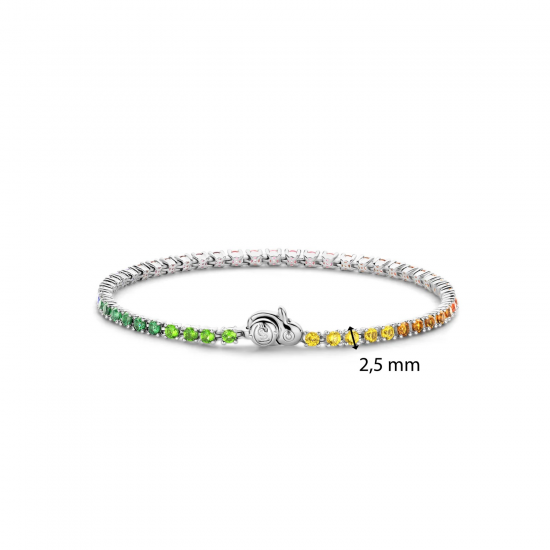 TI SENTO 2995MC ZILVEREN ARMBAND MULTICOLOR ZIRKONIA