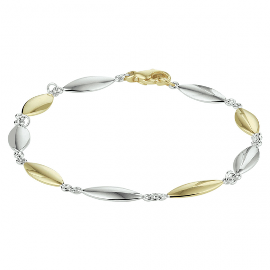 HUISCOLLECTIE 4208392 BICOLOR GOUDEN SCHAKELARMBAND