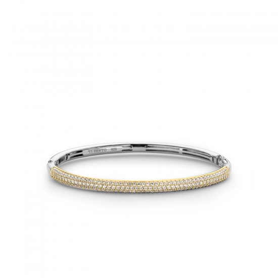 TI SENTO 2874ZY VERGULD ZILVEREN BANGLE MET ZIRKONIA