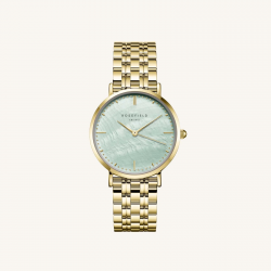 ROSEFIELD UGGSG-U37 DAMESHORLOGE VERGULD STAAL THE UPPER EAST SIDE GREEN PEARL GOLD