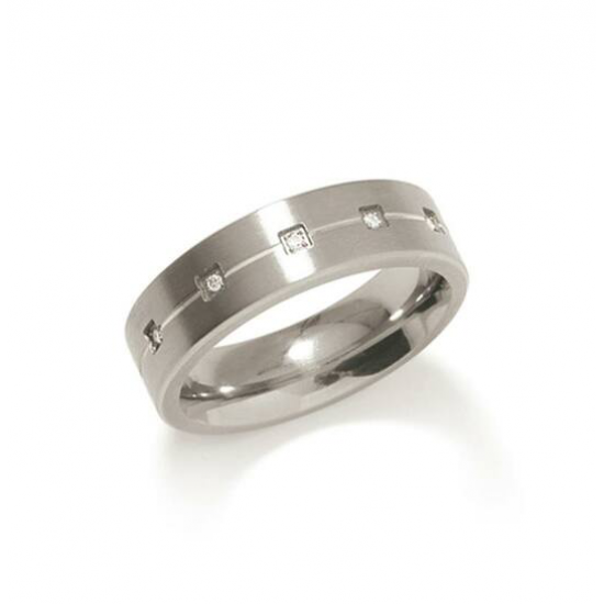 BOCCIA 0101-20 TITANIUM RING MET DIAMANT