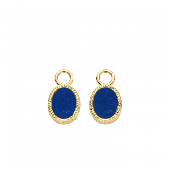 BLUSH 9078YLA GEELGOUDEN OORBEDELS MET LAPIS LAZULI