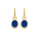 BLUSH 9078YLA GEELGOUDEN OORBEDELS MET LAPIS LAZULI