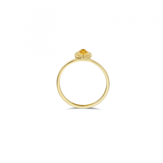 BLUSH 1239YMC GEELGOUDEN RING MET CITRIEN EN PARELMOER