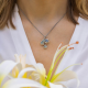 RABINOVICH 78402021 ZILVEREN COLLIER MET MAANSTEEN, ZIRKONIA EN TOPAAS WATER LILY RABINOVICH 78402021 ZILVEREN COLLIER MET MAANSTEEN, ZIRKONIA EN TOPAAS WATER LILY