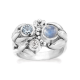 RABINOVICH 78403021 ZILVEREN RING MET MAANSTEEN, ZIRKONIA EN TOPAAS WATER LILY RABINOVICH 78403021 ZILVEREN RING MET MAANSTEEN, ZIRKONIA EN TOPAAS WATER LILY