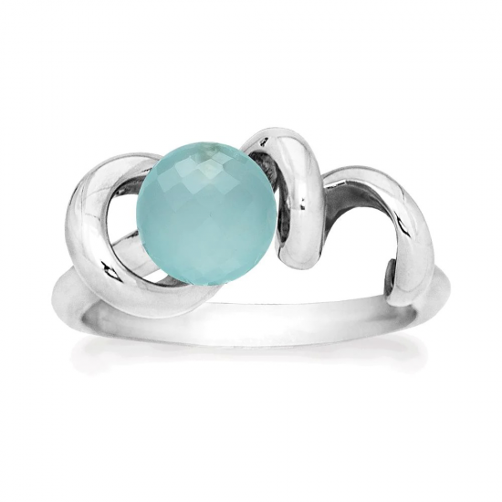 RABINOVICH 76503008 ZILVEREN RING MET CHALCEDOON SOFT LINE