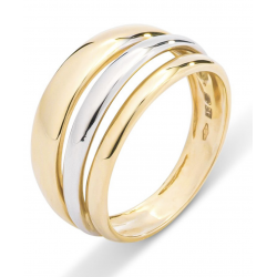 MONZARIO 878-R BIC 14K BICOLOR GOUDEN RING