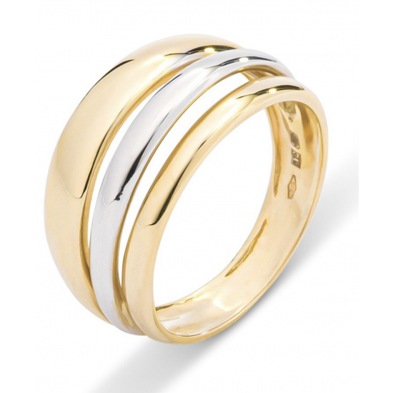 MONZARIO 878-R BIC 14K BICOLOR GOUDEN RING