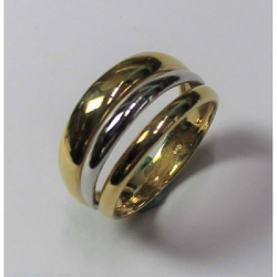 MONZARIO 878-R BIC 14K BICOLOR GOUDEN RING