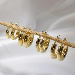 MONZARIO 1391-O GEEL 14K. GEELGOUDEN OORRINGEN