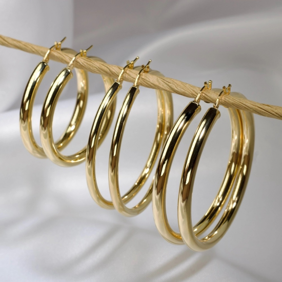 MONZARIO 582-O GEEL 14K. GEELGOUDEN OORRINGEN